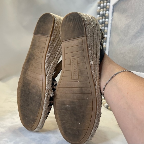 KenethCole REACTION Women's Clo Elastic woven Wedge Sandal Animal Print Size 8.5 - Picture 10 of 11